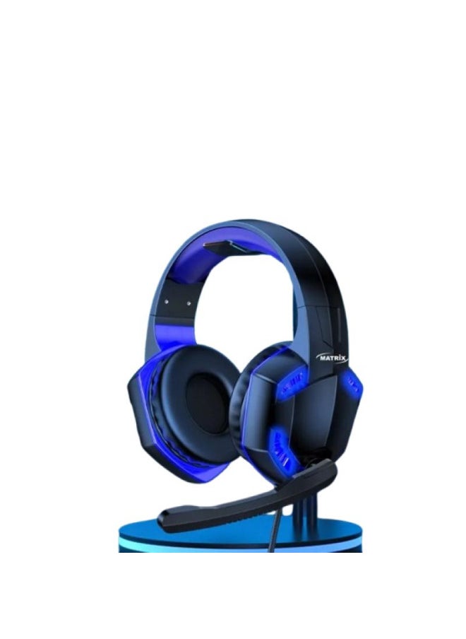 MATRIX Matrix Gaming Headsets with LED Light Effect - Black - M-730  - Image 1
