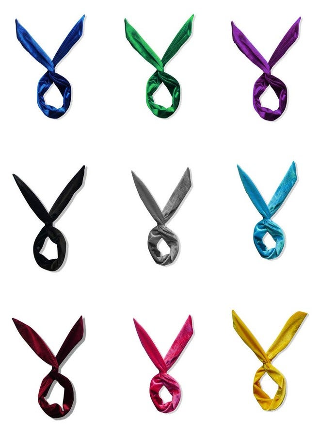 LOVEF 5 Pcs Velvet Wire Headband Girls Women Multi-Function Bunny Rabbit Ear Hair Band Head Band Sweet Multi-Styles Headband Head-tie Twist,Assorted Color (5 Pcs) - Image 1