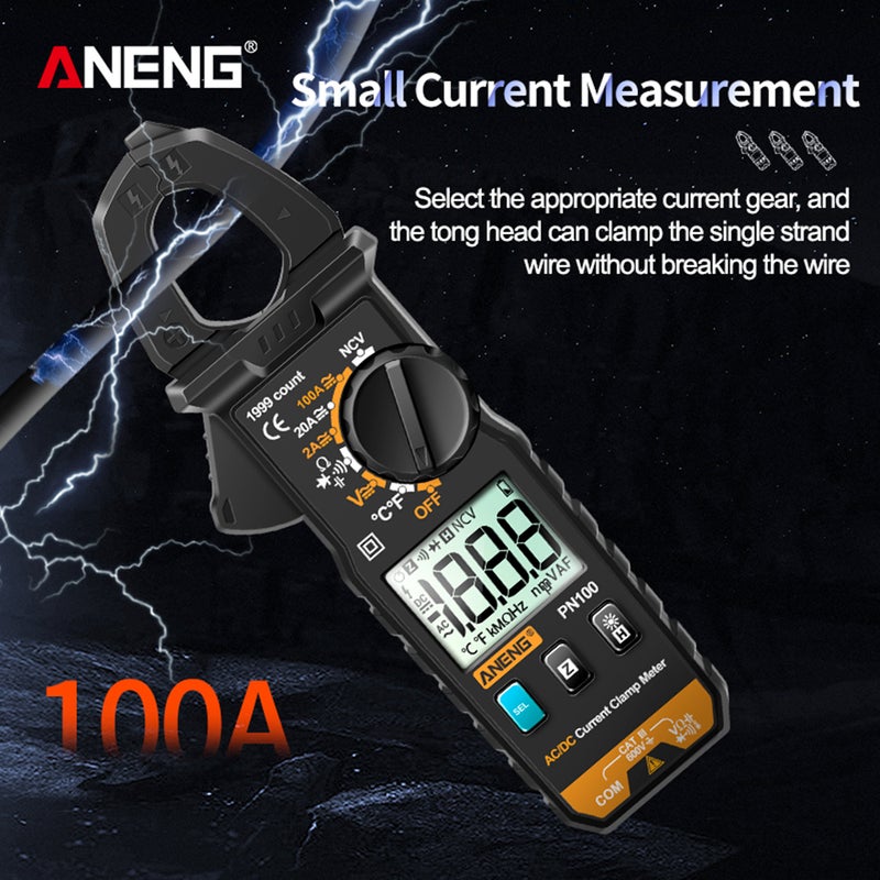 Smart Clamp Meter: 26mm Jaw 1999 Counts - 2-In-1 Multifunction Auto Recognition NVC Induction Backlit LCD Screen Clamp Meter Multimeter for Electrical Testing Car Repair Industrial Use - Image 3