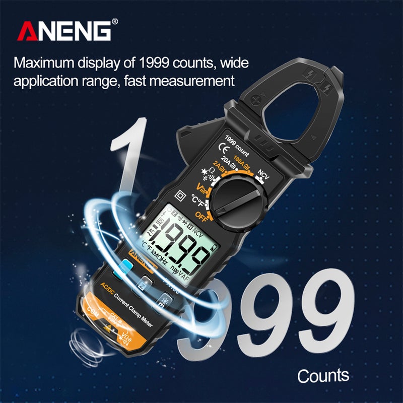 Smart Clamp Meter: 26mm Jaw 1999 Counts - 2-In-1 Multifunction Auto Recognition NVC Induction Backlit LCD Screen Clamp Meter Multimeter for Electrical Testing Car Repair Industrial Use - Image 4
