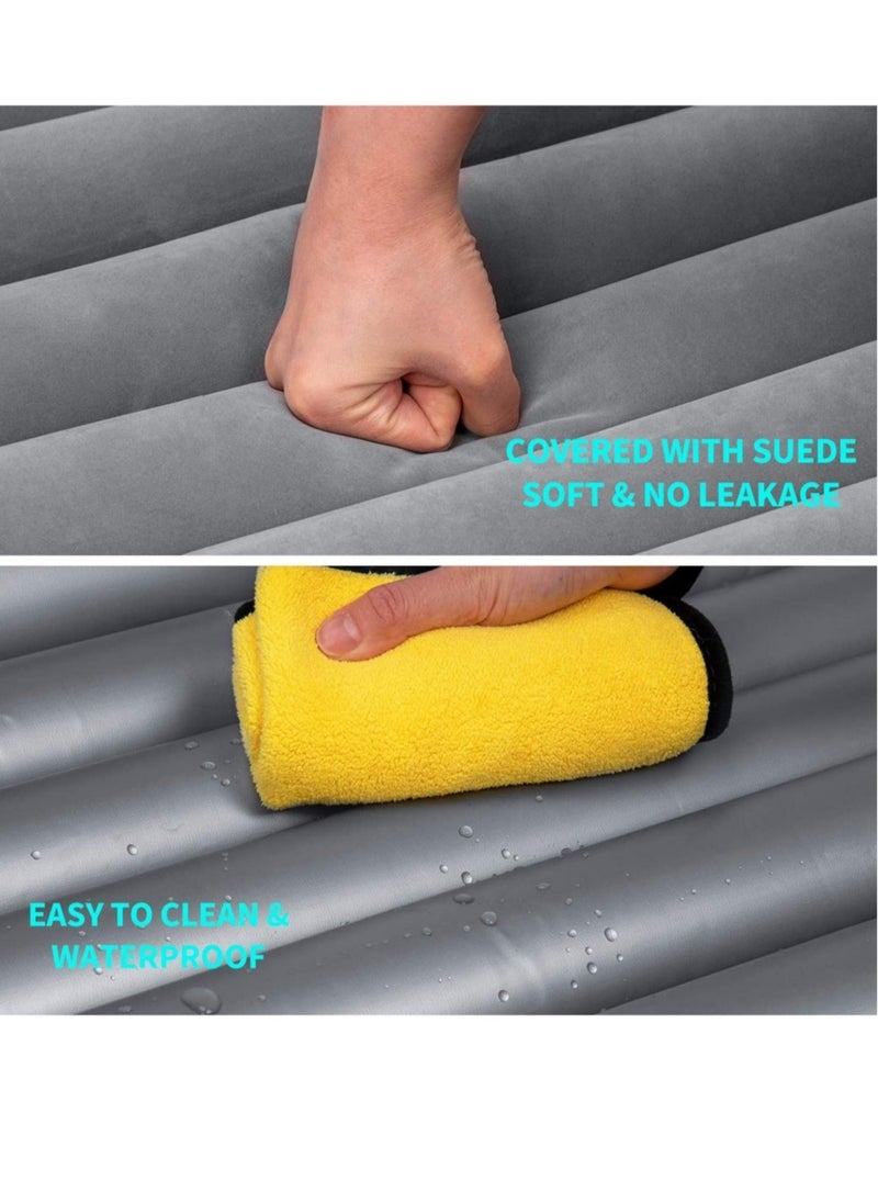 ELTRAZONE Car Air Mattress Travel Inflatable Back Seat Air Bed Cushion with Auto Pump and Two Pillows, Portable Camping Vacation Rest Sleeping Pad Fits Universal SUV Truck Minivan Separable Extended - Image 3