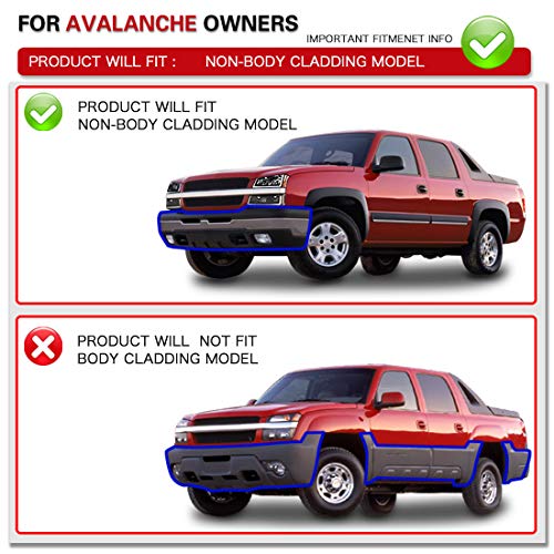 DWVO Projector Headlight Assembly Compatible with 2003 2004 2005 2006 Chevy Avalanche Silverado 1500 1500HD 2500 2500HD 3500/2007 Chevrolet Silverado Classic Pickup Headlamp Black Housing - Image 2