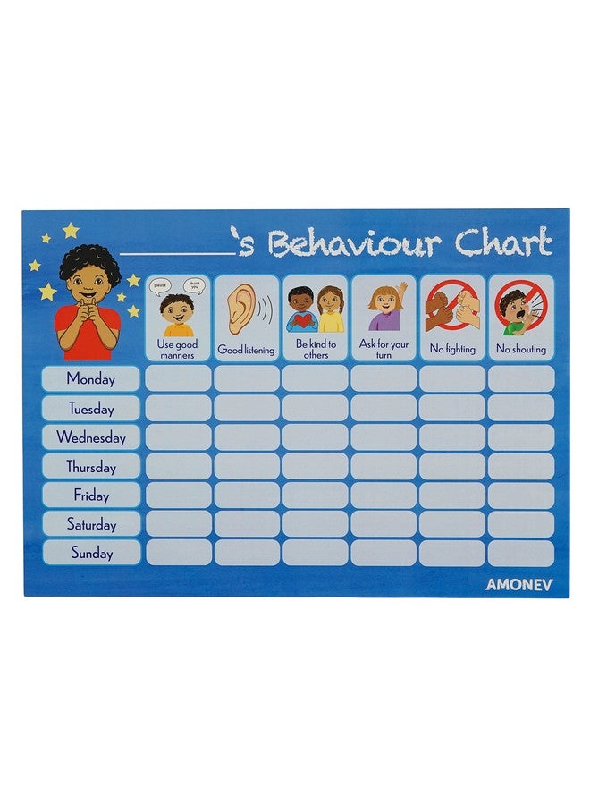 Amonev Behaviour Reward Charts for Boys and Girls Toddlers Twin Pack with 225 Star Stickers Included - Image 3