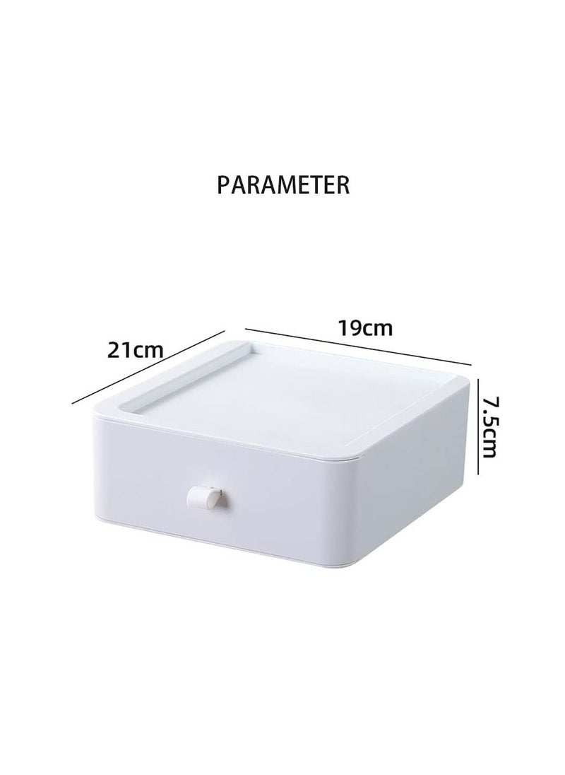 Generic - 4pcs Desktop Drawer Organizer Drawer Storage Box Stackable Desktop Storage Box with Drawers for Office Home Bathroom Countertop Organization (Multi) - Image 1