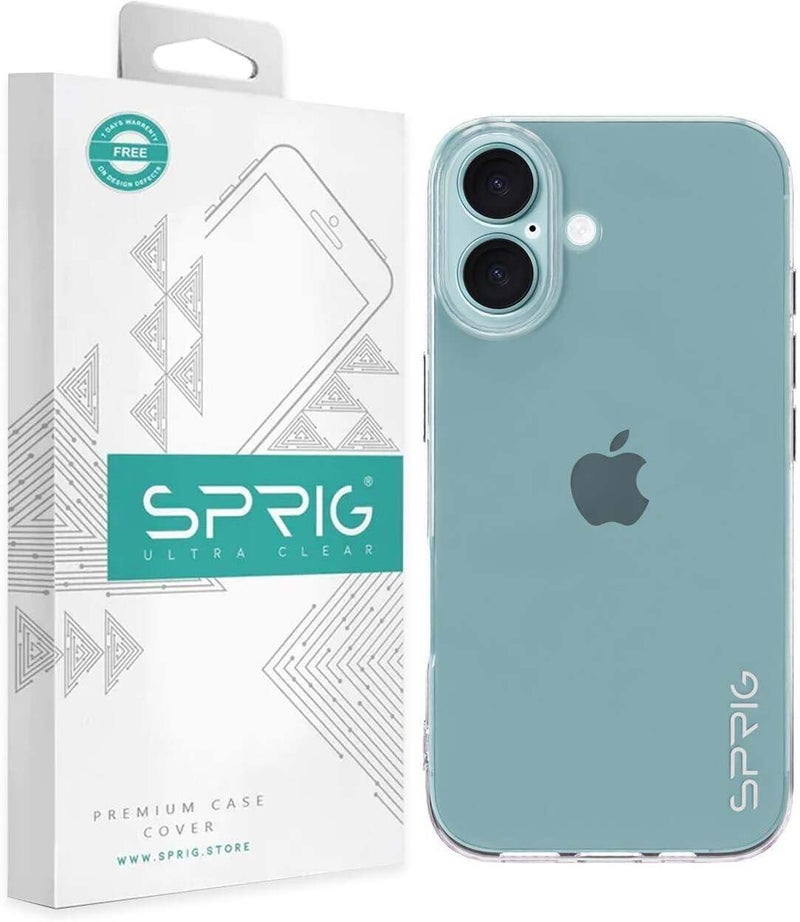 SPRIG Compatible with iPhone 17 FusionCrystal Back Cover Drop Tested Shock Proof Mobile Case for Men, Women, Boys and Girls with Camera Protection (Transparent) - Image 1