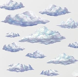 Create-A-Mural Sky Cloud Wall Decals Beautiful Cloud Wall Stickers Girls Wall Art Stickers for Bedroom Peel and Stick - Image 1