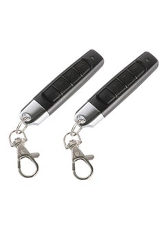 2 Packs 433MHz Car Alarm Garage Door Remote Controller Duplicator Clone Code Scanner Transmitter Security Alarm Electronic Gates 4 Keys Remote Control Key Duplicator,Black