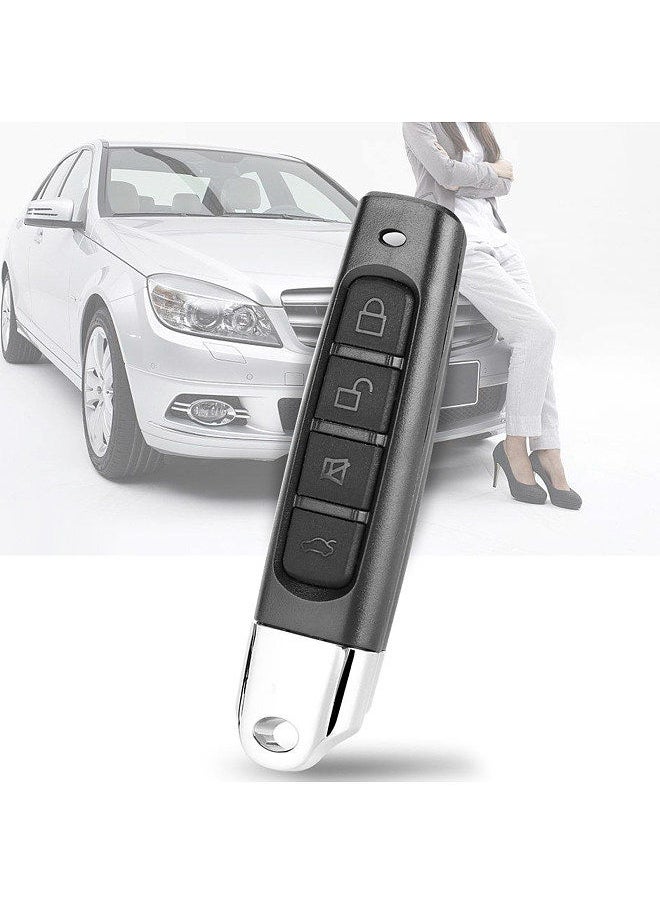 Generic - 2 Packs 433MHz Car Alarm Garage Door Remote Controller Duplicator Clone Code Scanner Transmitter Security Alarm Electronic Gates 4 Keys Remote Control Key Duplicator,Black - Image 1
