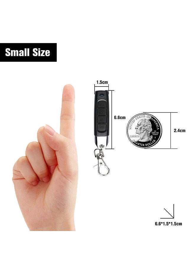 Generic 2 Packs 433MHz Car Alarm Garage Door Remote Controller Duplicator Clone Code Scanner Transmitter Security Alarm Electronic Gates 4 Keys Remote Control Key Duplicator,Black  - Image 3