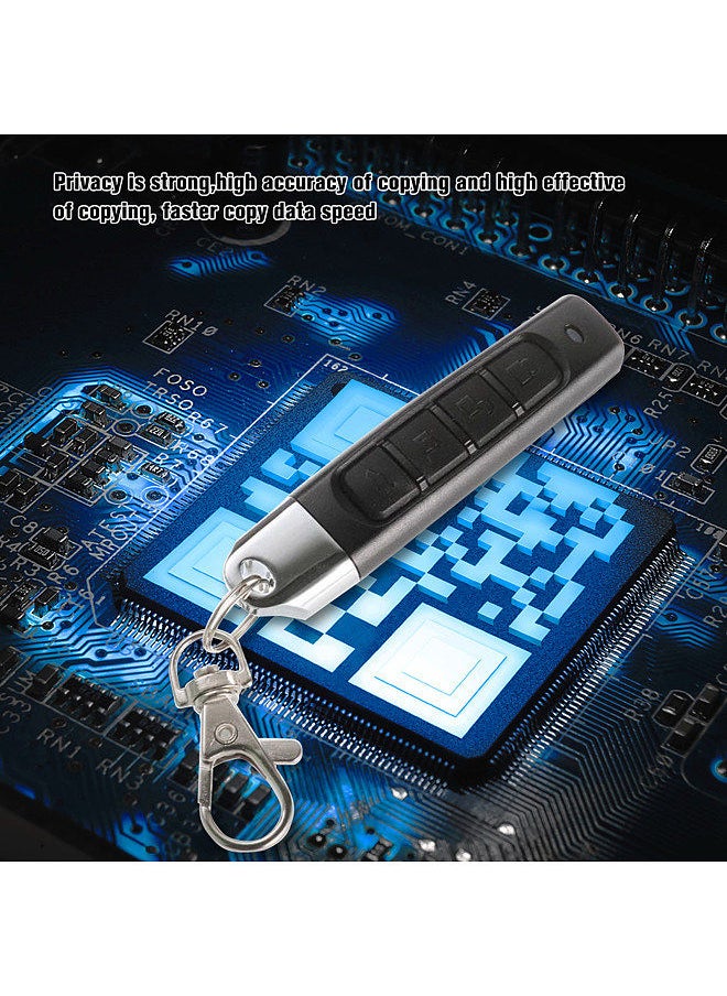 Generic - 2 Packs 433MHz Car Alarm Garage Door Remote Controller Duplicator Clone Code Scanner Transmitter Security Alarm Electronic Gates 4 Keys Remote Control Key Duplicator,Black - Image 1