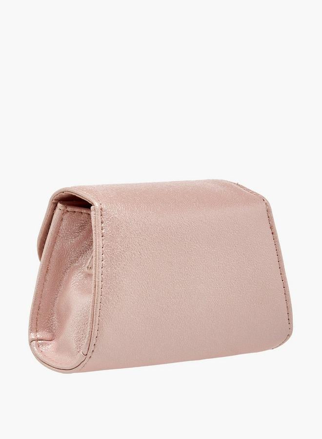 Celeste Bow Embellished Crossbody Bag with Chain Strap - Image 4