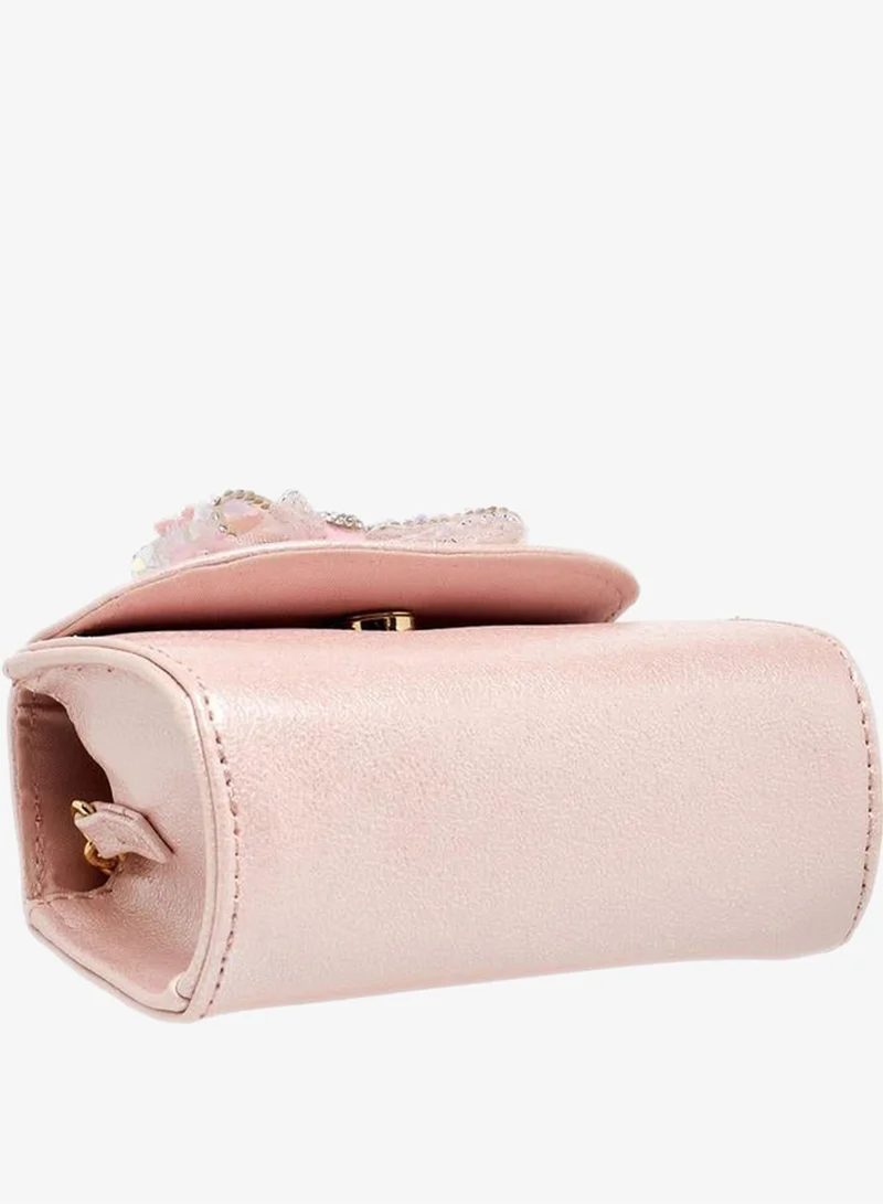 Celeste PINK Bow Embellished Crossbody Bag with Chain Strap for Women | Best Price UAE