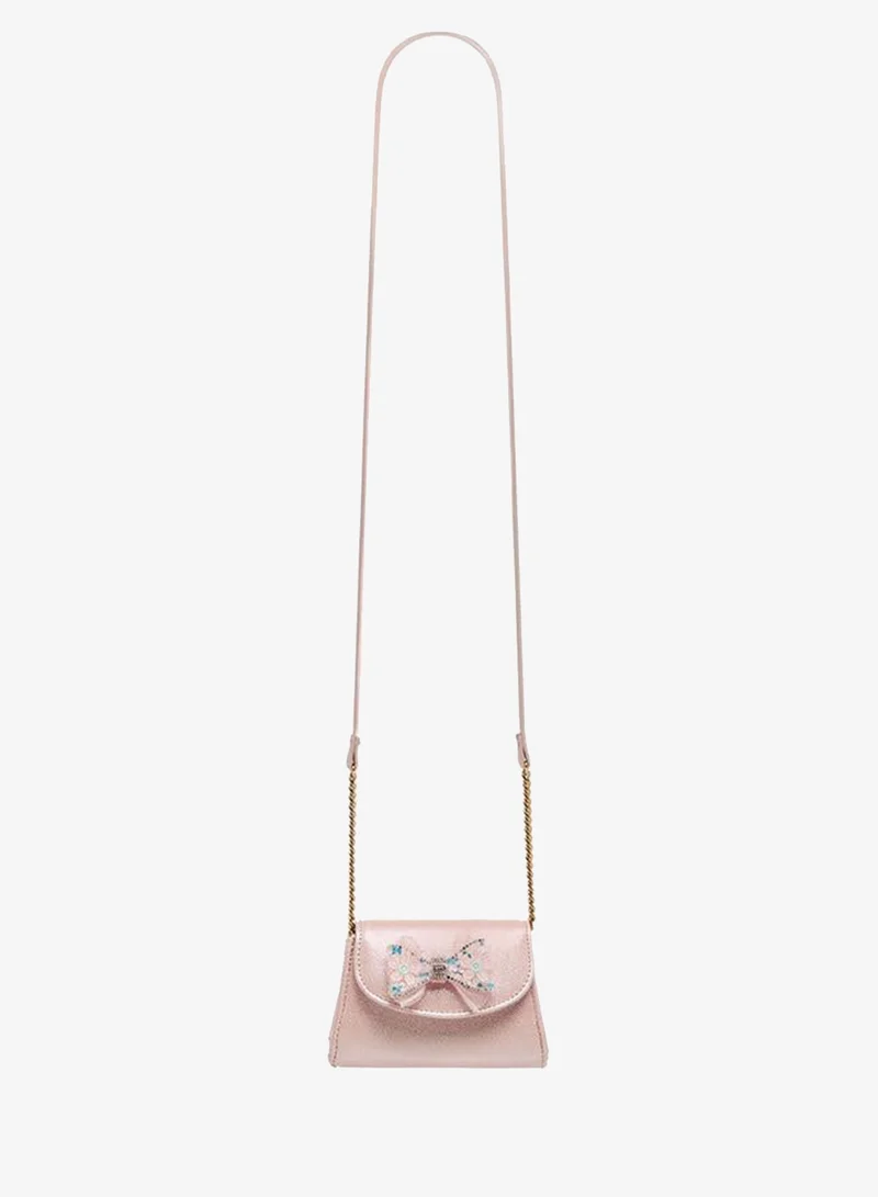 Celeste PINK Bow Embellished Crossbody Bag with Chain Strap for Women | Best Price UAE