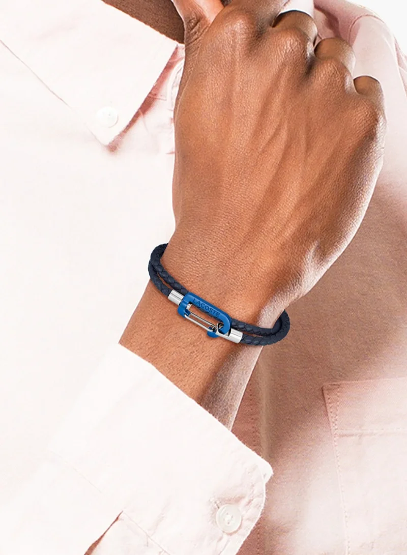 LACOSTE Lacoste Men's Blue Braided Leather Cord - 2040315