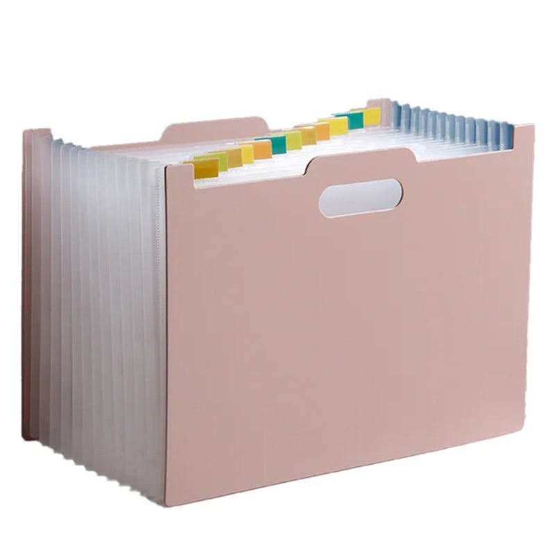 Expanding Folder: Pink, Expandable Sides, High Sides Papers - Reusable Sturdy Design, Fold Down Front Panel for Easy Access, File Organizer for Document Storage - Image 1