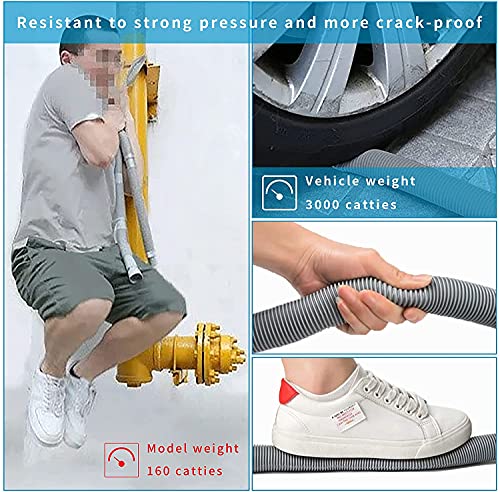 Elyfree 16.4ft Washing Machine Drain Hose, Universal Drain Hose Extension Kit for Washer, Dishwasher, Flexible Discharge Hose for LG/ GE/ Samsung, Fit up to 1-1/2 Inch Drain Outlets (16.4) - Image 5