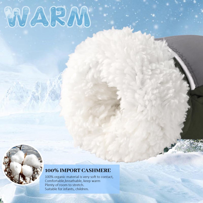 Weradau Fleece Lined Mittens for Baby Boys Girls,Baby Toddler Little Kids Winter Gloves Mittens for Children 2-4 Years - Image 4