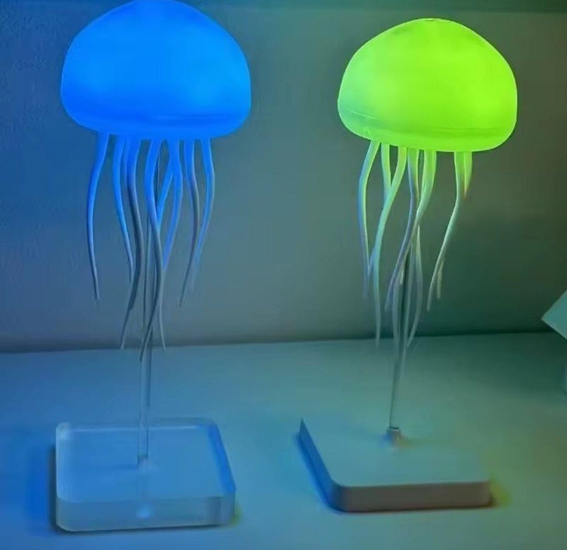 LED Jellyfish Light - RGB Gradient Color, Touch and Sound, Rechargeable Jellyfish Night Light (Suspension Design) - Image 1