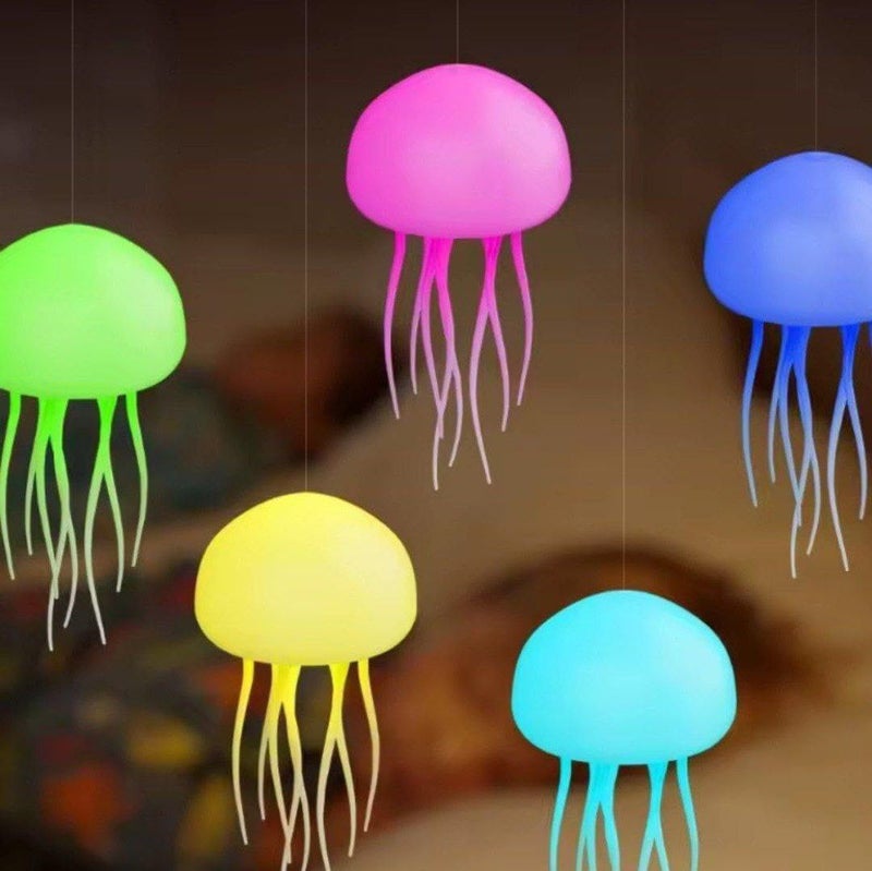 LED Jellyfish Light - RGB Gradient Color, Touch and Sound, Rechargeable Jellyfish Night Light (Suspension Design) - Image 5