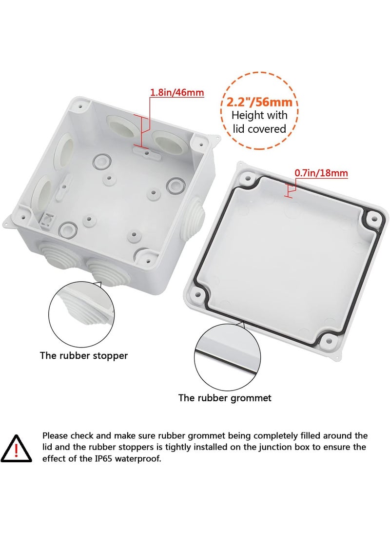 Bectro Bectro Waterproof PVC Square Junction Box for CCTV Cameras IP65 6  - Image 2