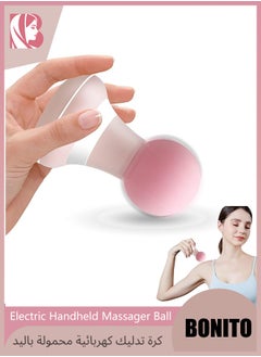 BONITO Electric Handheld Massager Ball, Cordless Handheld and Portable,Suitable for Men & Women Shoulder,Neck and Back Massage (Pink)  - Image 1