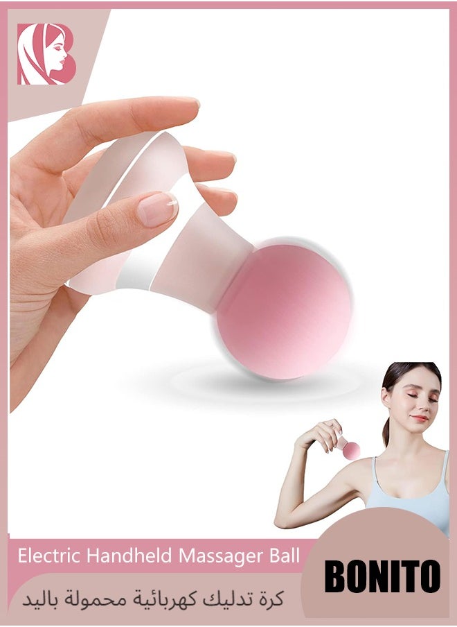 BONITO Electric Handheld Massager Ball, Cordless Handheld and Portable,Suitable for Men & Women Shoulder,Neck and Back Massage (Pink)  - Image 1