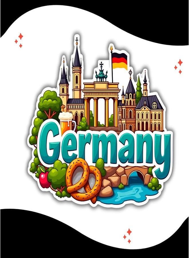 GiftOday Germany Country Theme Souvenir Wooden Refrigerator Stylish Fridge Magnet - Perfect Souvenir Gift for Brother, Sister, Kids | Kitchen Decor | Fridge Decoration | Size 3x3 Inches | Pack of 1 - Image 5
