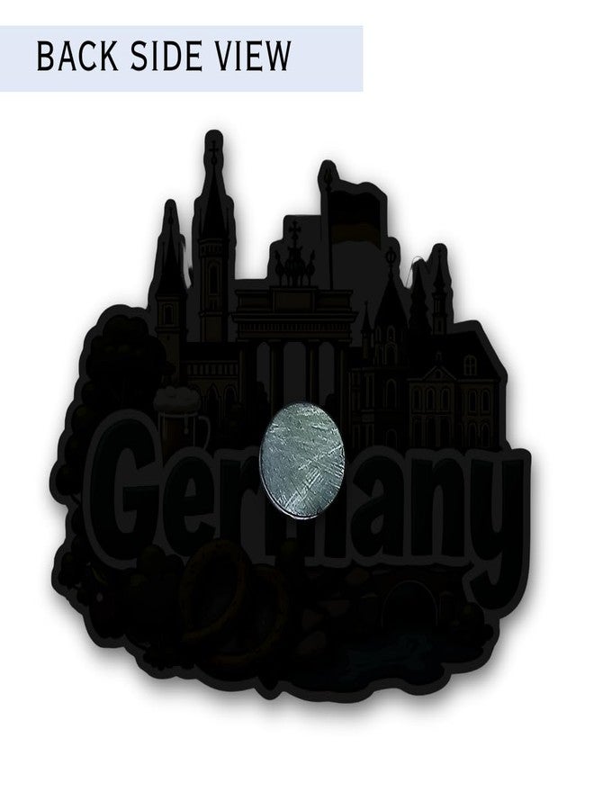 GiftOday Germany Country Theme Souvenir Wooden Refrigerator Stylish Fridge Magnet - Perfect Souvenir Gift for Brother, Sister, Kids | Kitchen Decor | Fridge Decoration | Size 3x3 Inches | Pack of 1 - Image 2