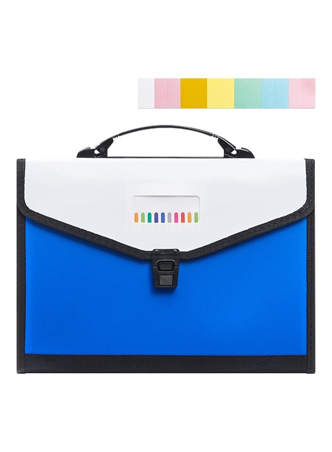 حقيبة أكورديون كبيرة الحجم لحفظ الملفات، حافظة مستندات سهلة التركيب بمقبض قابل للتعديل، مقاومة للماء والتآكل، مثالية للطلاب وموظفي المكاتب والمصممين - Image 1