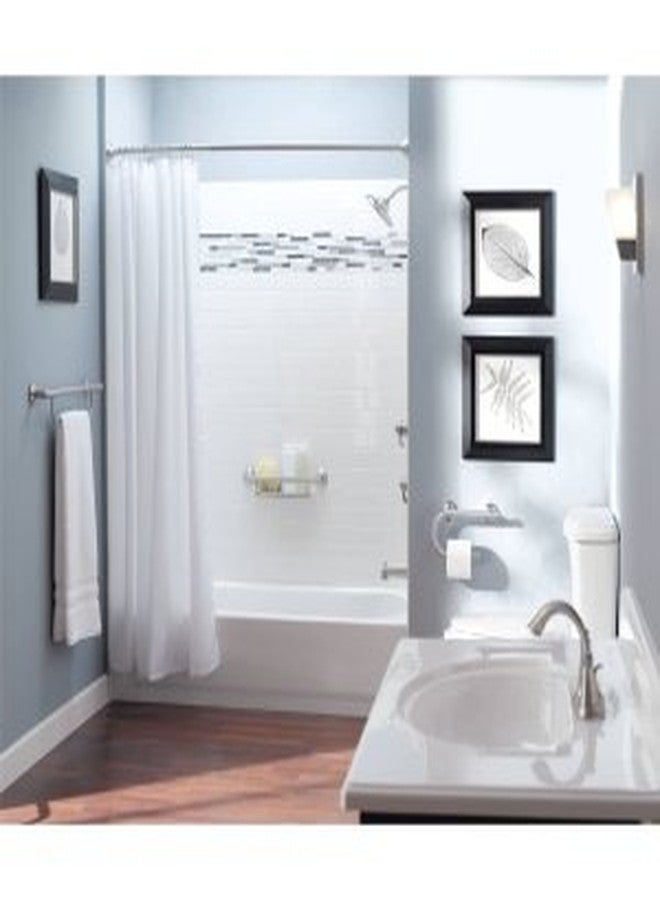 Moen Chrome Bathroom Safety 16-Inch Screw-in Curved Shower Grab Bar with Built-in Shelf for Storage, LR2356DCH - Image 3