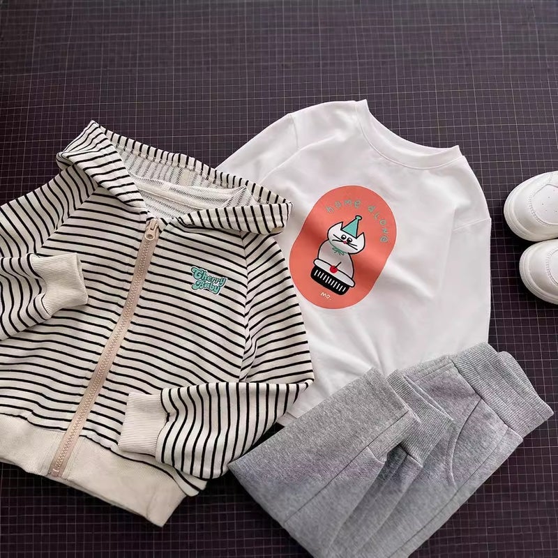 Basic Small White T Children'S Solid Color Long Sleeve Top Boys And Girls Cartoon Base Shirt Autumn New Children'S Wear - Image 4