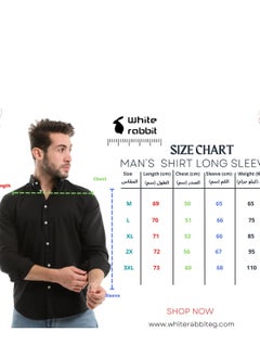 WHITE RABBIT Regular Fit Long Sleeve Linen Men's Shirt  - Image 5