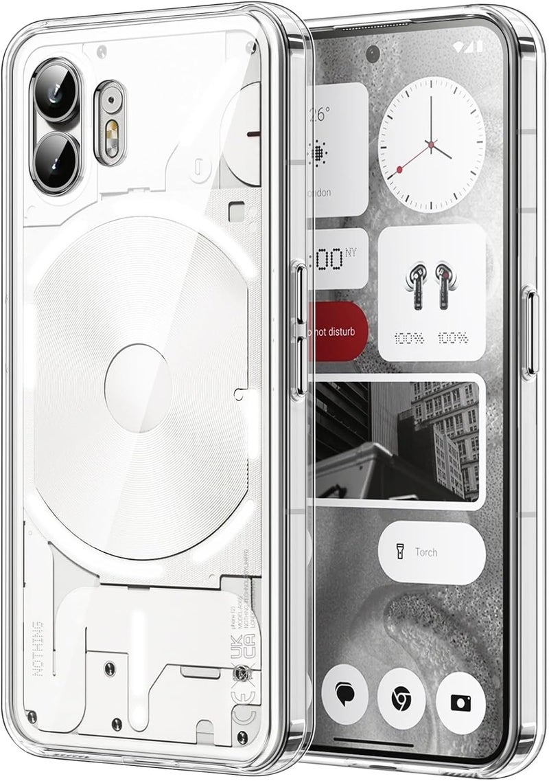 REALCASE Silicone Nothing Phone 2 Back Cover Case | Scratch Resistant Protective Crystal Clear Transparent | Bumper Back Cover Case for Nothing Phone 2 - Image 1
