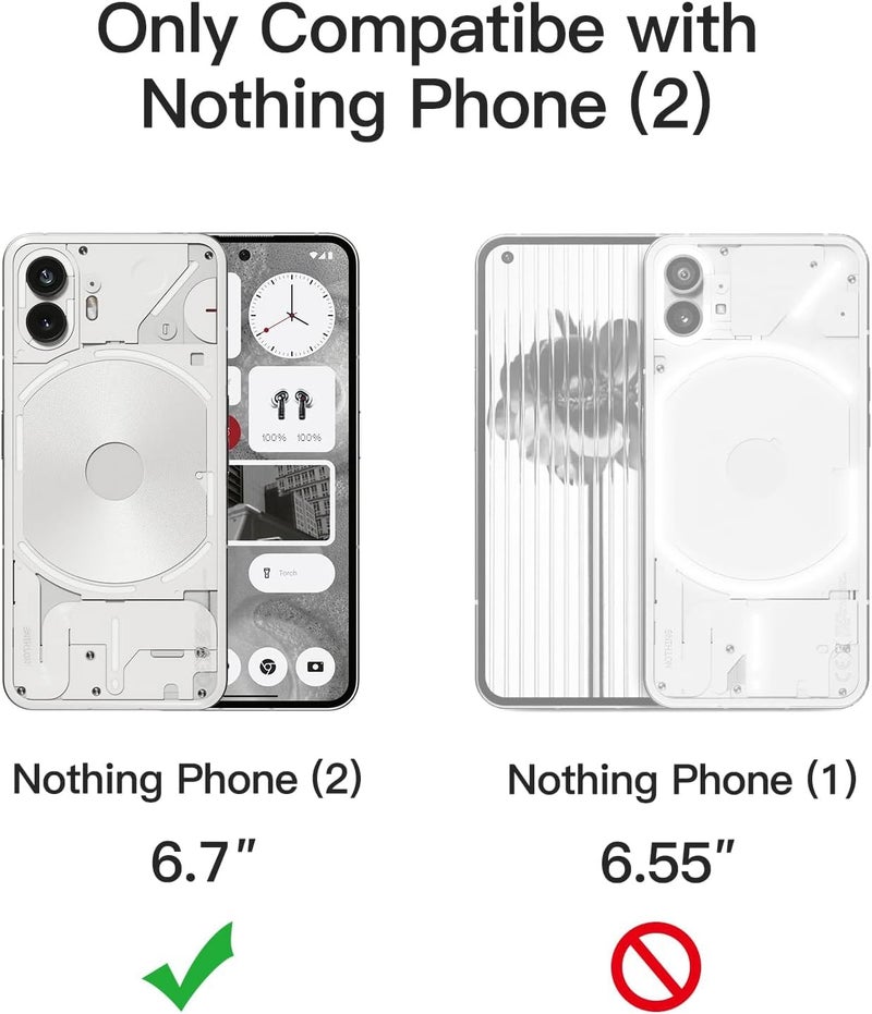 REALCASE Silicone Nothing Phone 2 Back Cover Case | Scratch Resistant Protective Crystal Clear Transparent | Bumper Back Cover Case for Nothing Phone 2 - Image 2