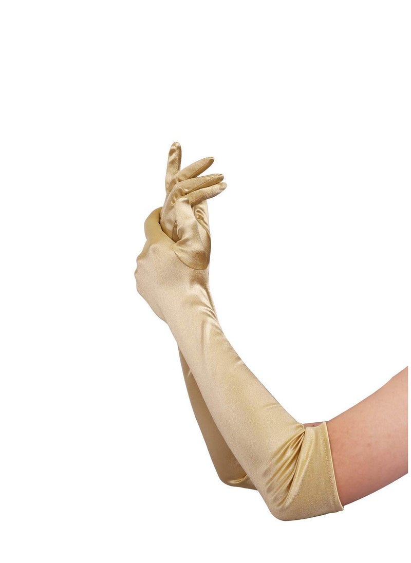 Excefore - Satin Opera Gloves Long Elbow Satin Gloves Set 21" Stretchy 1920s Opera Gloves Evening Party Dance Gloves for Women - Image 1