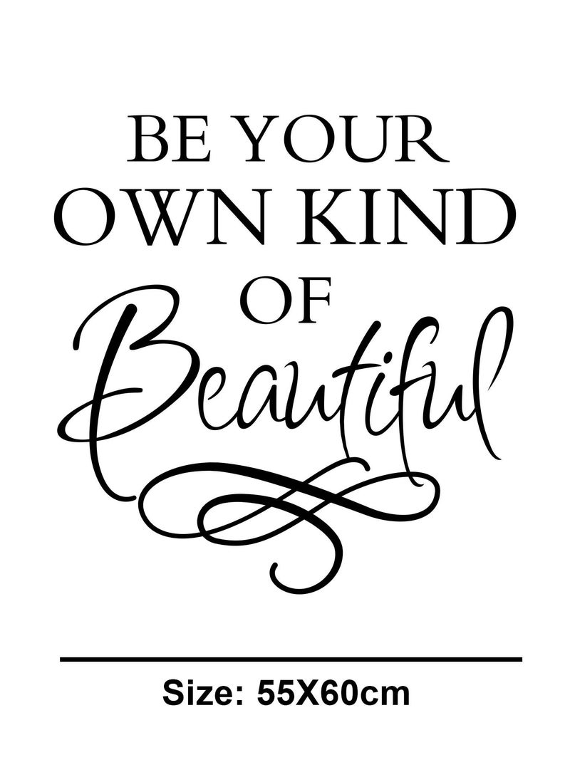 Spoil Your Wall Be Your Own Kind of Beautiful Washroom Quote Wall Decal - Wall Arts Home Décor - Wall Sticker, 60x60 cm by Spoil Your Wall  - Image 3