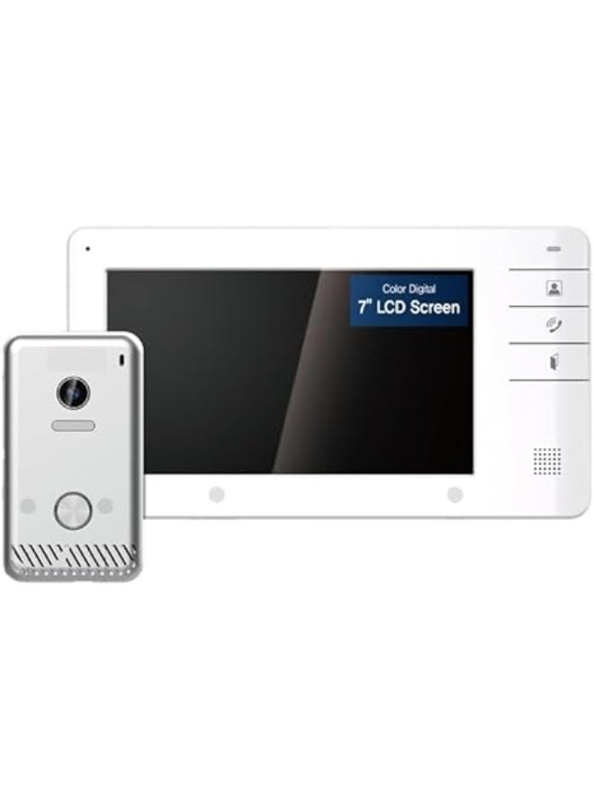 Kocomm، طقم KCV-S701EB، KC-S81M (هاتف فيديو ملون بشاشة 7 بوصات ووحدة اتصال) Kocomm, taqam KCV-S701EB, KC-S81M (hatif fidyu mulawin bashashat 7 busat wawahdat atisalin)