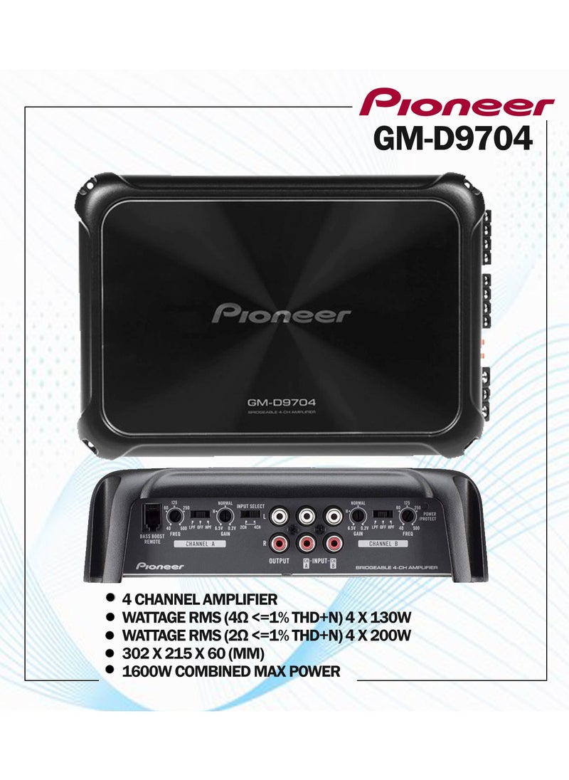 Gm-D9704 1600W Class D 4-Channel Car Amplifier, With Bass Remote - pzsku/Z9DDA8EBF1DA606DDEFABZ/45/_/1727793335/d857cdd7-4056-465a-930b-c0ea3717316a