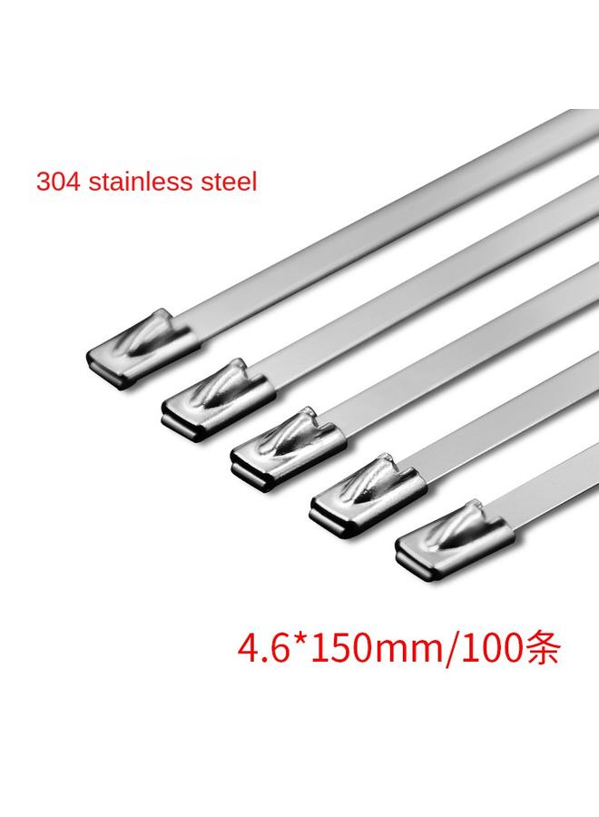 Bluejw 304 Stainless Steel Cable Tie 4.6 Wide Metal Steel Wire High Temperature Resistant Outdoor Binding Steel Cable Tie Fixed Binding With Binding - Image 1