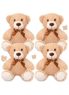 Civaner Civaner 4 Pack 14 Inches Christmas Bear Plush Stuffed Animals Cute Soft Bears Bulk for Girls Boys Girlfriend Light Brown  - Image 3