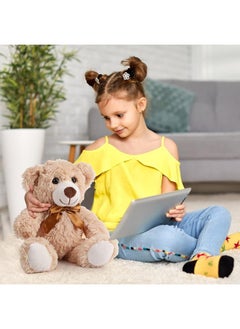 Civaner Civaner 4 Pack 14 Inches Christmas Bear Plush Stuffed Animals Cute Soft Bears Bulk for Girls Boys Girlfriend Light Brown  - Image 4