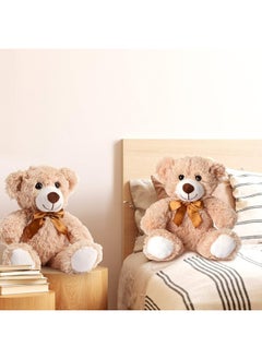 Civaner Civaner 4 Pack 14 Inches Christmas Bear Plush Stuffed Animals Cute Soft Bears Bulk for Girls Boys Girlfriend Light Brown  - Image 2