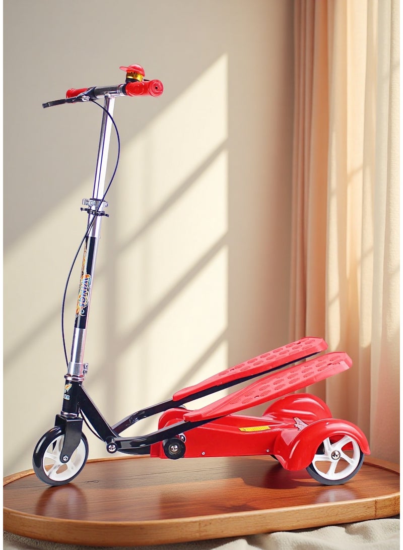 EASY FUTURE Kick Scooter for Boy & Girl – Smart Dual Pedal Scooter with Adjustable & Foldable Handlebar, Kids 3-Wheel Scooter - Image 1