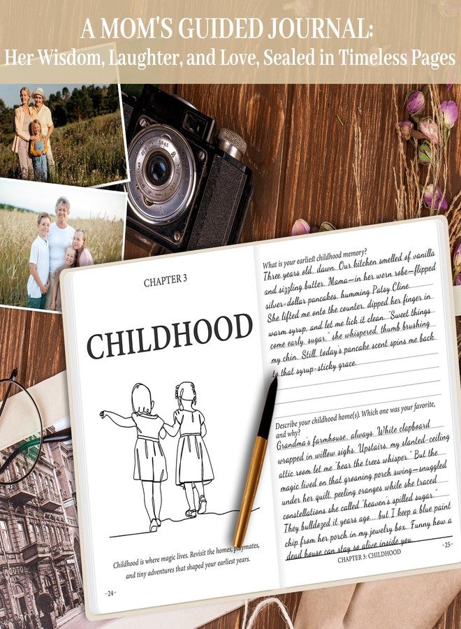 SIMSIMY Mom Life Story Book Journal, A Mother’S Guided Journal with Prompt Questions to Share Her Journey & Memories, Meaningful Family Keepsake Gift for Mother's Day, Birthday, Christmas from - Image 4
