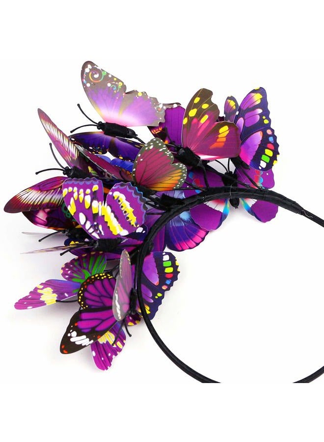 Coucoland Butterfly Fascinator Hat Monarch Butterfly Headband Crown Tea Party Halloween Costume Headpiece - Image 2