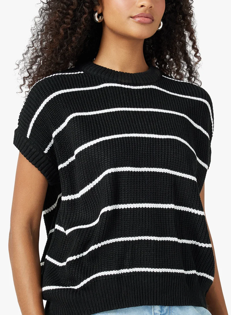 Ginger Crew Neck Stripe Sweater