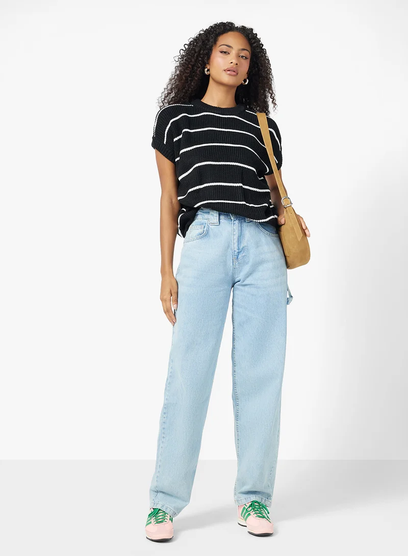 Ginger Crew Neck Stripe Sweater