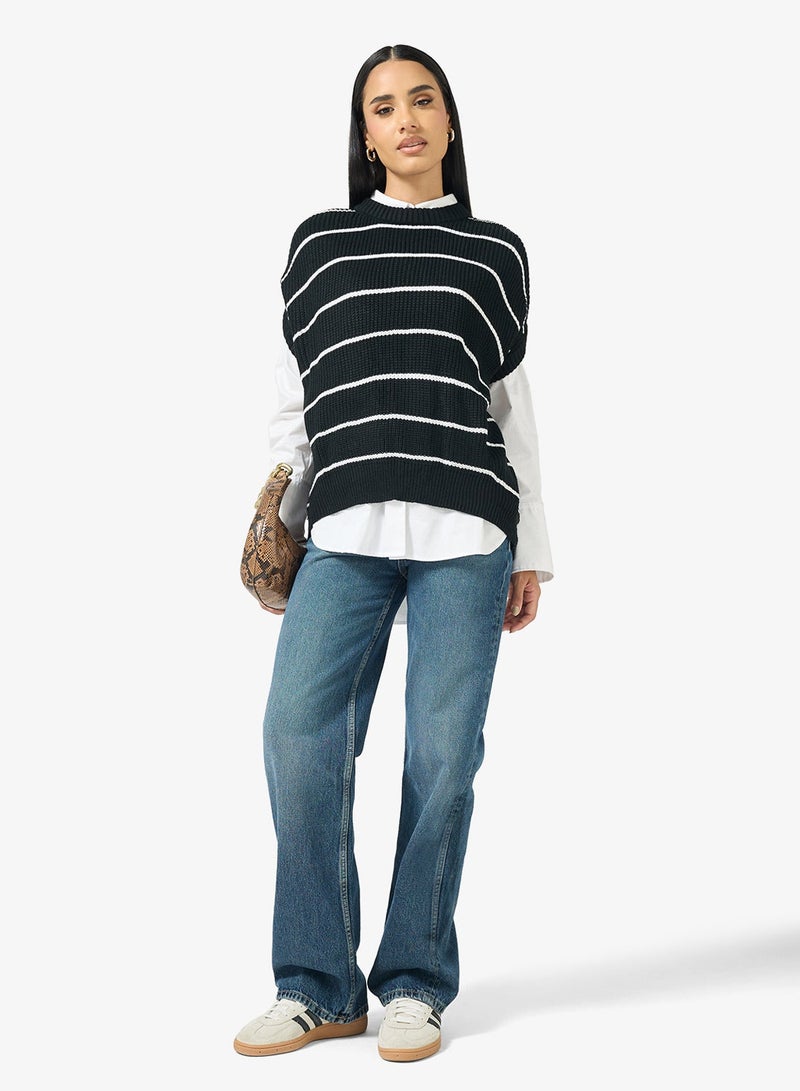 Ginger Crew Neck Stripe Sweater - Image 4
