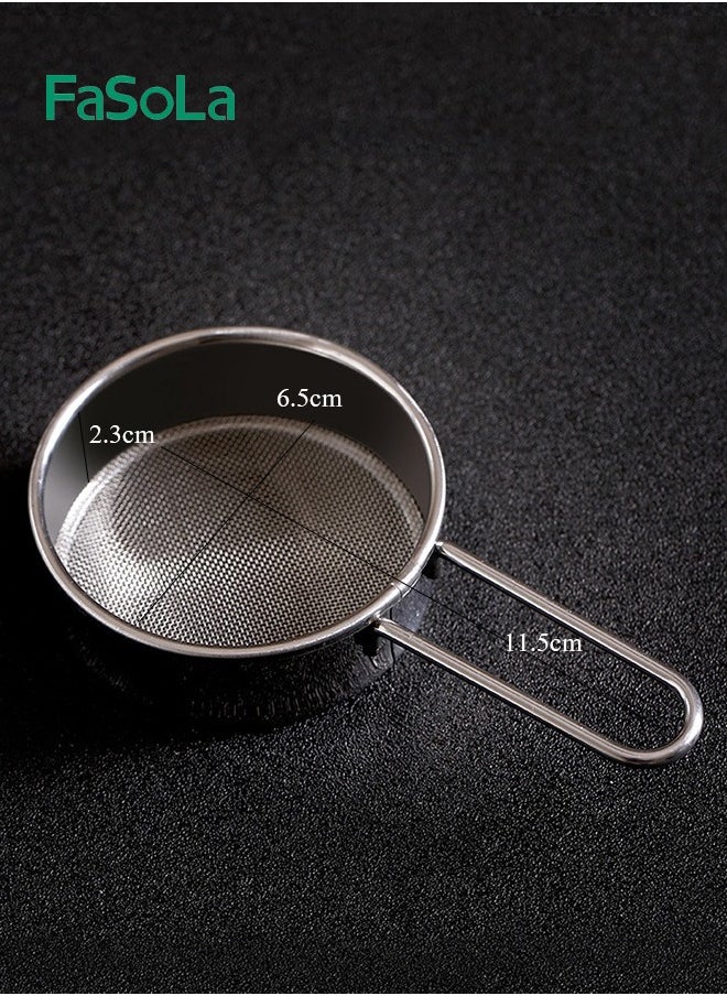 Fasola Stainless Steel Flour Sieve Handheld Fine Mesh Sieve Baking Tool Fine Powder For Home Baking Sugar Powder Filtration  - Image 4