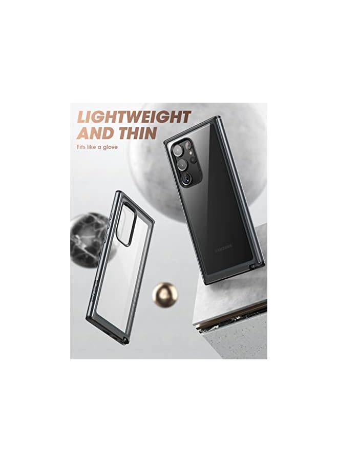 SupCase Edge XT Series Case for Samsung Galaxy S23 Ultra 5G (2023), Slim Frame Clear Protective Case with Built-in Screen Protector (Black) - Image 5